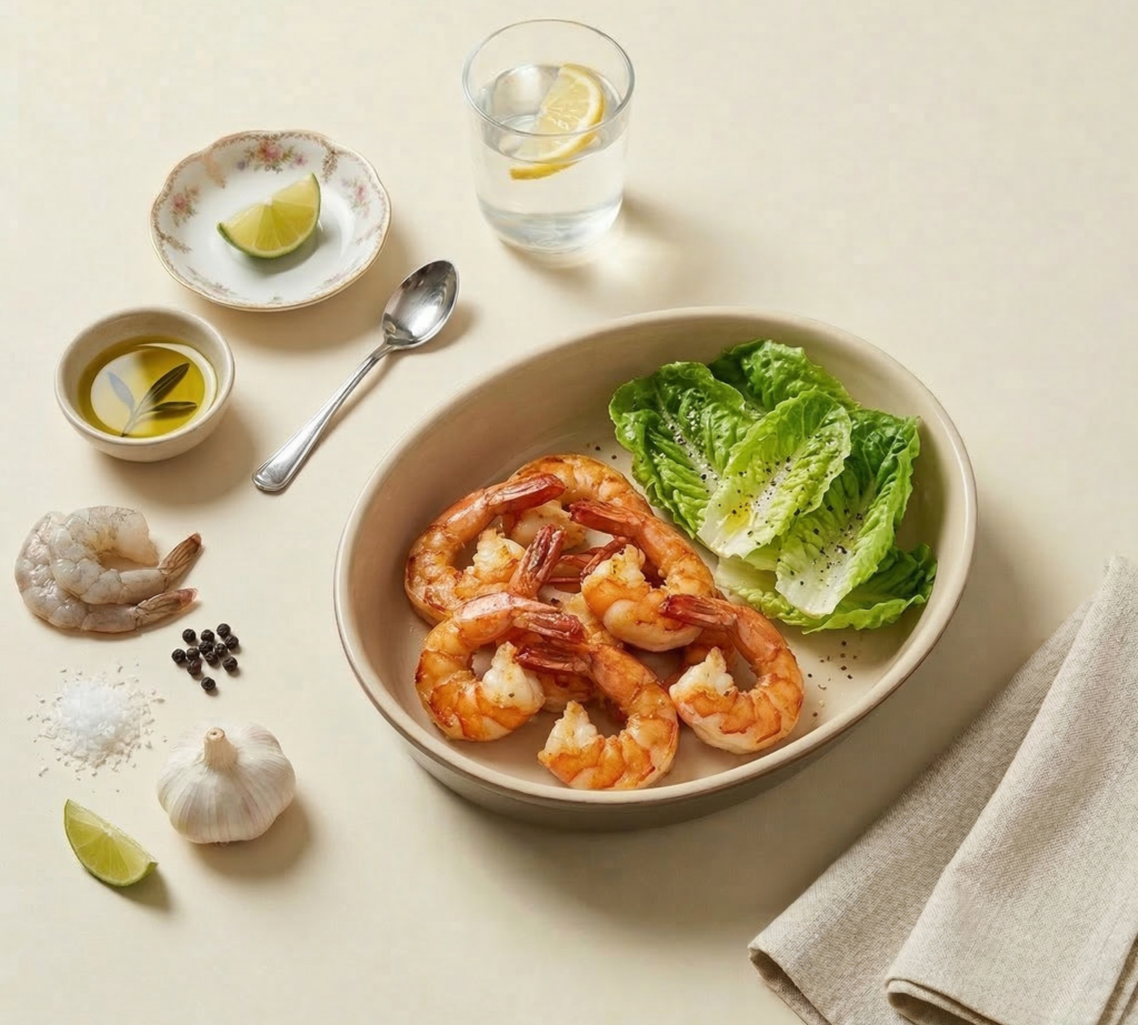 Фото блюда «Креветки с овощным гарниром» для RED ColorCook