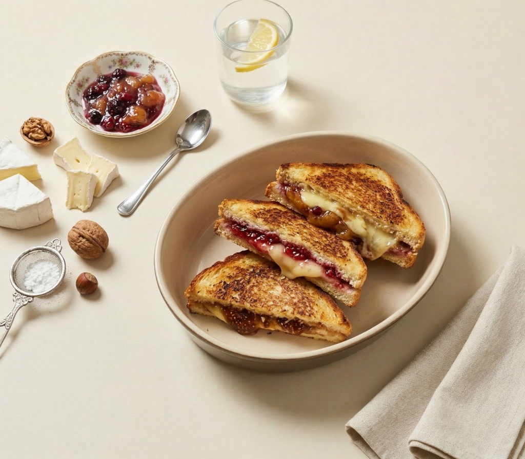 Тосты с джемом и сыром