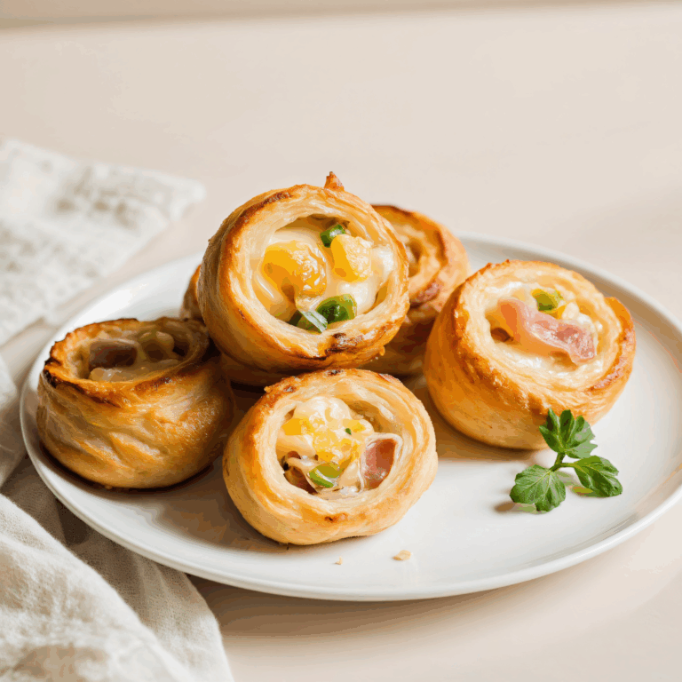 Закусочные рулетики из слоеного теста в RED ColorCook