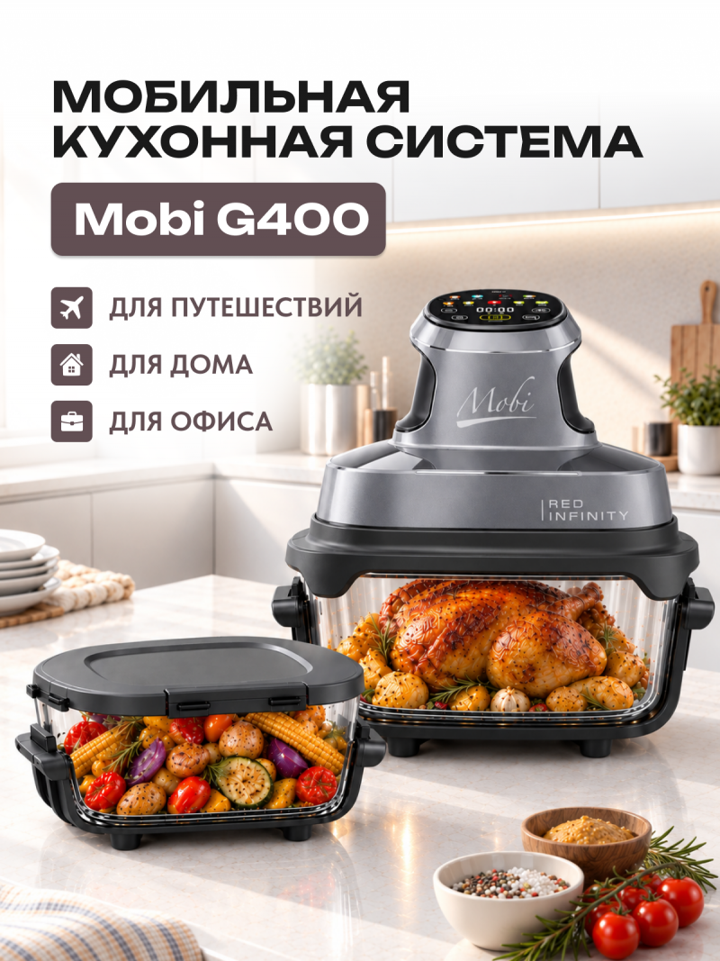 1 ECO Мобильная кухонная система RED INFINITY MOBI G400
